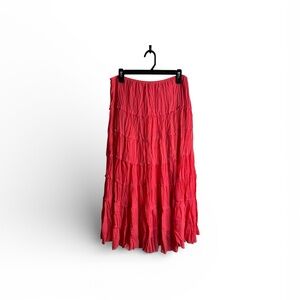 Rene Margo Women’s Large Multi Tiered Lined Pink Skirt Whimsy Fairy Barbie 3348